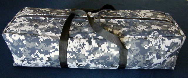 Camo custom made duffel bag